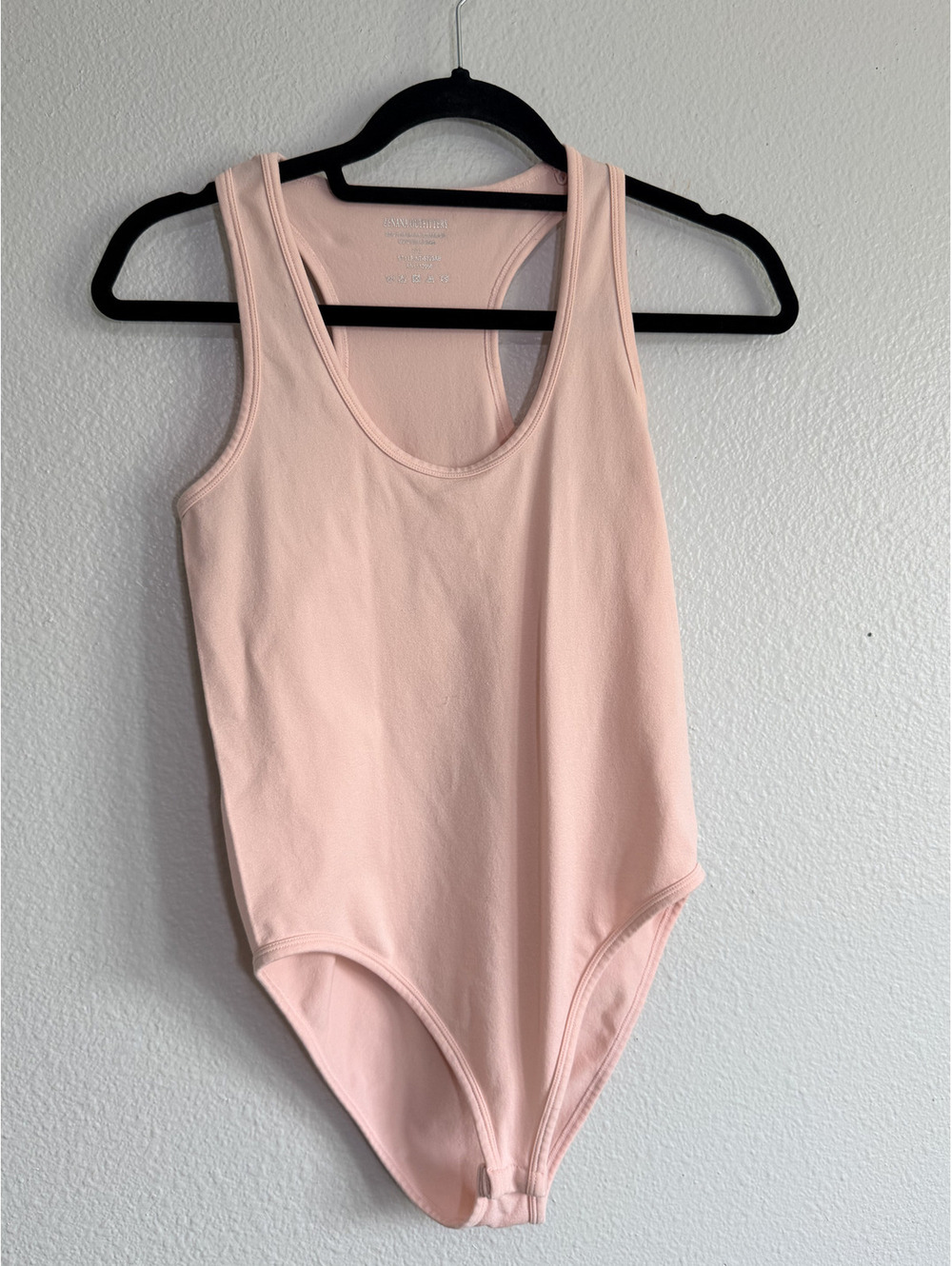 Zenana Outfitters Racerback Tank Bodysuit Blush Pink L/XL